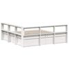 vidaXL Lit biblioth&egrave;que sans matelas blanc 200x200 cm bois pin massif