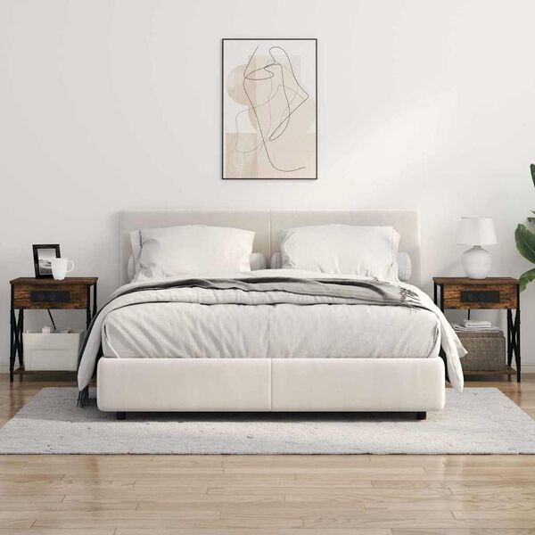 vidaXL Cabinet de chevet Ch&ecirc;ne fum&eacute; 41 x 31 x 51 cm Bois d'ing&eacute;nierie