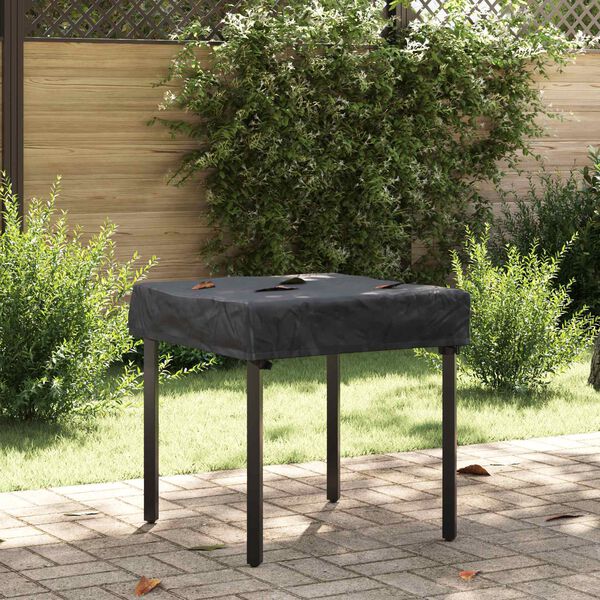 vidaXL Housse de Table Uni Noir 62 x 62 x 15 cm tissu