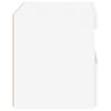 vidaXL Tables de chevet avec lumi&egrave;res LED 2 pcs blanc 50x40x45 cm