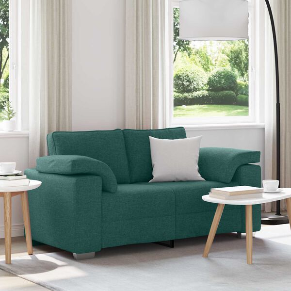 vidaXL Canap&eacute; Vert fonc&eacute; 160 x 80 x 82 cm tissu