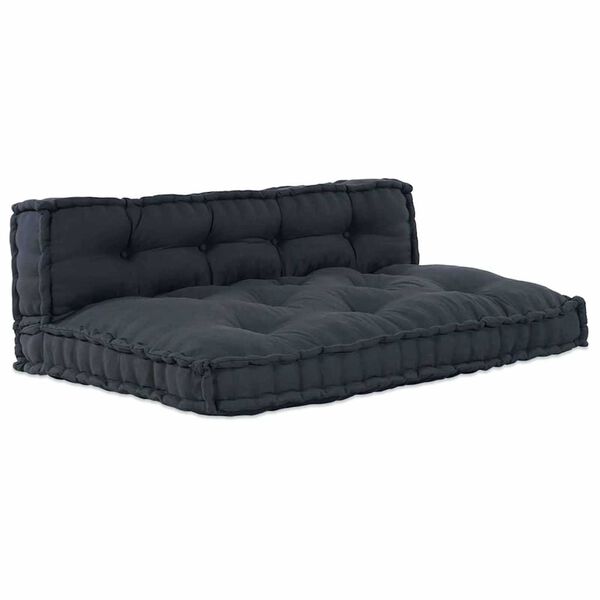 vidaXL Coussin de canapé 2 pcs Anthracite tissu