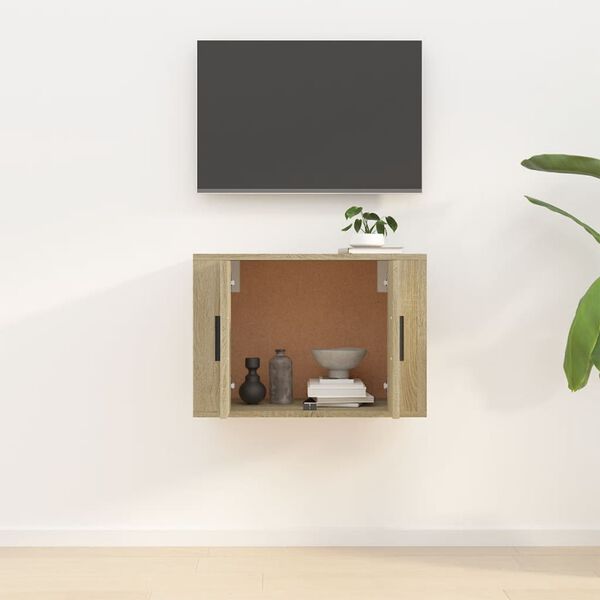 vidaXL Meuble TV mural Ch&ecirc;ne sonoma 57x34,5x40 cm