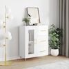 vidaXL Buffet Blanc brillant 69,5x34x90 cm Bois d'ing&eacute;nierie