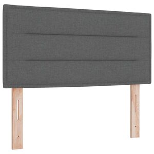 vidaXL T&ecirc;te de lit Gris fonc&eacute; tissu