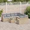 vidaXL Ensemble de canap&eacute; de jardin Beige 55 x 55 x 37 cm polyrotin