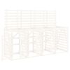 vidaXL Abri pour poubelle quadruple sur roulettes blanc bois pin