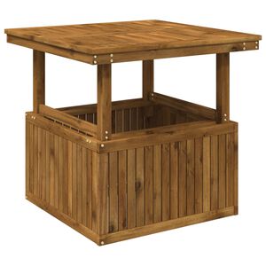 vidaXL Table de caf&eacute; de jardin en bois d'acacia r&eacute;glable en hauteur