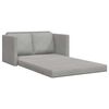 vidaXL Canap&eacute;-lit 2 en 1 gris clair 122x204x55 cm velours