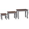 vidaXL Ensemble de tables gigognes 3 pcs bois d'acajou massif