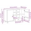 vidaXL Buffet avec tiroir ASKIM 133,5 x 40 x 79 cm Bois de pin massif