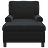 vidaXL Chaise longue avec coussin Noir 91 x 157 x 91 cm Velours