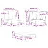 vidaXL Canap&eacute;s modulaires d'ext&eacute;rieur avec coussin 3 Pi&egrave;ce Naturel