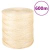vidaXL Corde 100 % sisal 2 mm 600 m