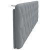 vidaXL Coussin de t&ecirc;te de lit gris clair 200 cm tissu