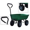vidaXL Chariot &agrave; main de jardin 300 kg 75 L Vert
