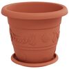 vidaXL Pots de plantes 6 pcs Rouge brique &Oslash; 26 x 21.5 cm Plastique