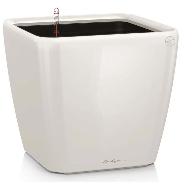 LECHUZA Jardini&egrave;re QUADRO LS 28 ALL-IN-ONE blanc brillant 16140