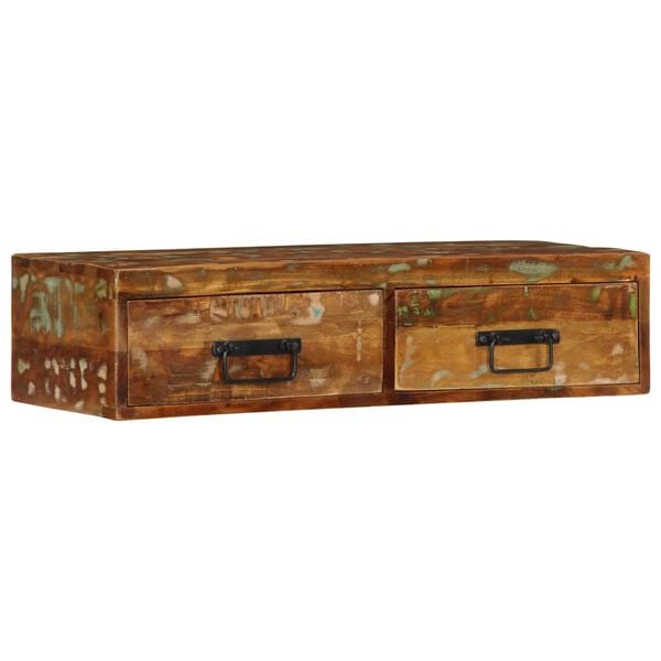 VidaXL Meuble TV mural 80x30x19 cm bois massif de r&eacute;cup&eacute;ration