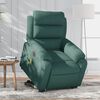 vidaXL Fauteuil inclinable de massage &eacute;lectrique Vert fonc&eacute; Tissu