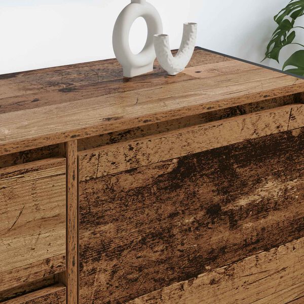 vidaXL Meuble TV Bois Ancien 100 x 36 x 49.5 cm Bois d'ing&eacute;nierie