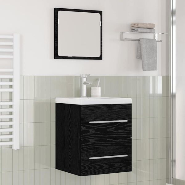 vidaXL Meuble de Lavabo de Salle de Bain Noir 42 x 39 x 52 cm