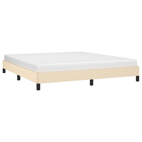 vidaXL Cadre de lit sans matelas crème 180x200 cm tissu