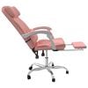vidaXL Fauteuil inclinable de bureau Rose Similicuir
