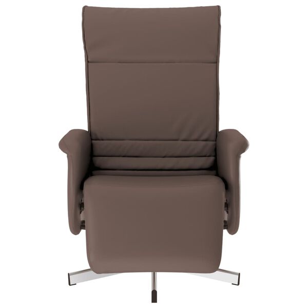 vidaXL Fauteuil inclinable avec repose-pieds marron similicuir