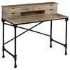 vidaXL Bureau Bois de manguier massif et acier 110 x 50 x 96 cm