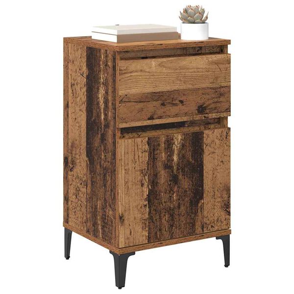 vidaXL Cabinet de chevet Bois ancien 40 x 35 x 70 cm Bois d'ing&eacute;nierie