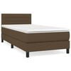 vidaXL Sommier &agrave; lattes de lit avec matelas Marron fonc&eacute; 100x200 cm