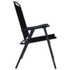 vidaXL Chaises de jardin pliables lot de 2 Textil&egrave;ne Noir
