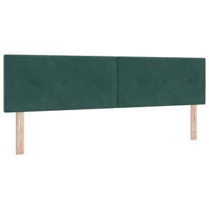 vidaXL T&ecirc;te de lit avec t&ecirc;te de lit Vert fonc&eacute; 180 cm Cuir synth&eacute;tique