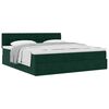 VidaXL Cadre de lit ottoman avec matelas vert fonc&eacute; 160x200 cm velours