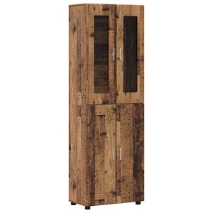 vidaXL Haut Armoire avec &eacute;tag&egrave;re FLORIN Bois ancien 60 x 35 x 182 cm