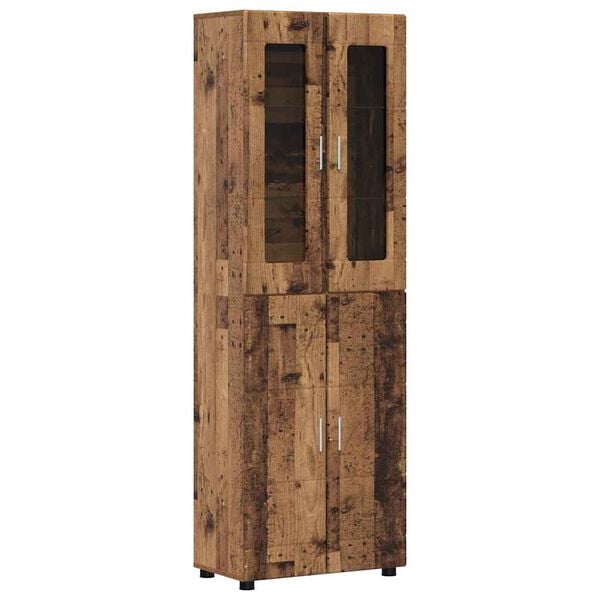 vidaXL Haut Armoire avec &eacute;tag&egrave;re FLORIN Bois ancien 60 x 35 x 182 cm