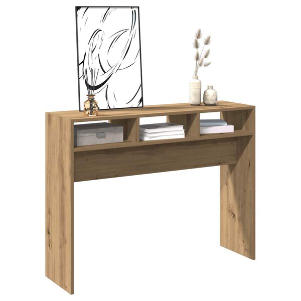 vidaXL Table console ch&ecirc;ne artisanal 105x30x80 cm bois d'ing&eacute;nierie