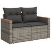 vidaXL Salon de jardin 6 pcs avec coussins gris résine tressée