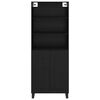vidaXL Haut Armoire Ch&ecirc;ne noir 69,5 x 34 x 180 cm Bois d'ing&eacute;nierie