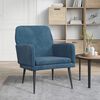vidaXL Fauteuil Bleu 62x79x79 cm Velours