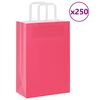 vidaXL Sacs en papier 250 pcs avec poign&eacute;es rose 21x11x31 cm