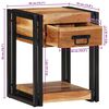 vidaXL Cabinet de chevet avec tiroir 2 pcs Marron 40 x 35 x 50 cm
