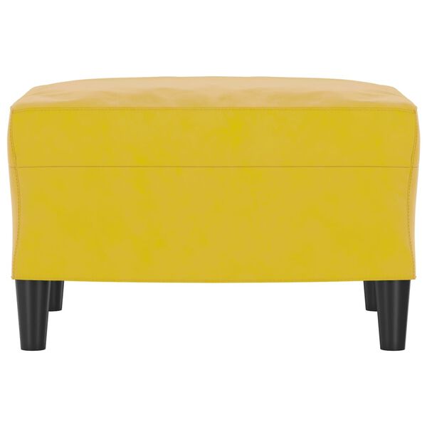 vidaXL Repose-pied Jaune 60x50x41 cm Velours