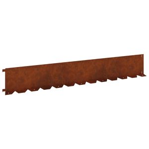 vidaXL Bordure de Pelouse 20 pc 102 x 15 x 4 cm Acier Rouill&eacute;