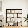 vidaXL Biblioth&egrave;que ch&ecirc;ne fum&eacute; 132x29x141,5 cm bois d'ing&eacute;nierie
