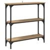vidaXL Table console avec &eacute;tag&egrave;re Ch&ecirc;ne artisanal 75 x 22,5 x 75 cm