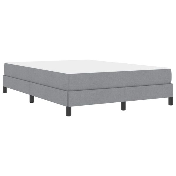 vidaXL Lit &agrave; ressorts avec matelas Gris clair 140 x 200 cm tissu