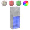 vidaXL Meuble TV avec lumi&egrave;res LED gris b&eacute;ton 40,5x30x102 cm