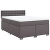 vidaXL Sommier à lattes de lit avec matelas Gris 160x200 cm Similicuir